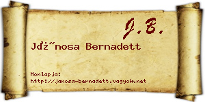 Jánosa Bernadett névjegykártya